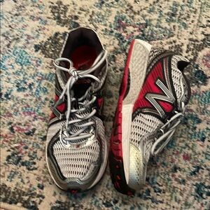 New Balance Red and Gray Running Shoes